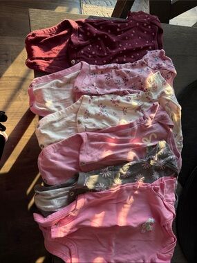 Gerber Baby Girls Pink Mix One-Piece Bodysuits